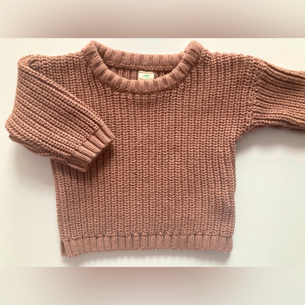 🇨🇦 Little Navy organic cotton sweater, size 6-9 months